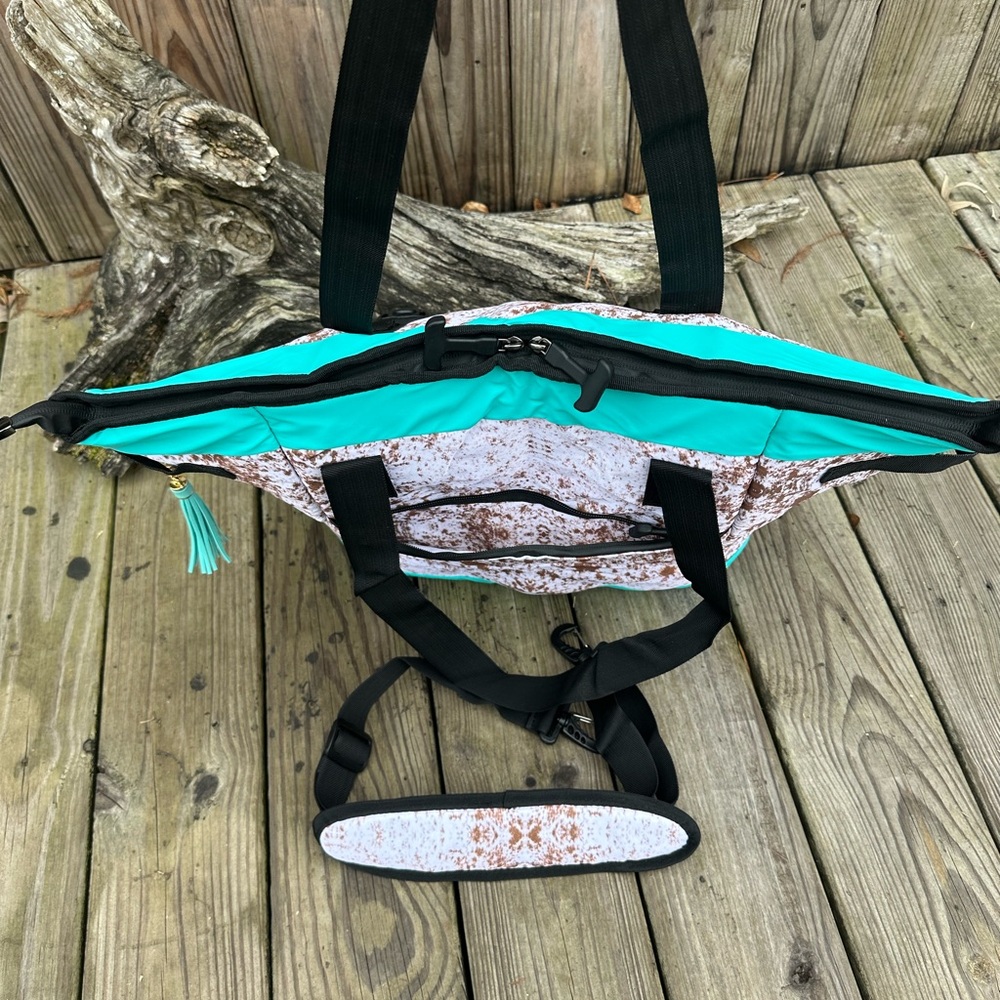 🐮NEW COW PRINT INSULATED COOLER/ THERMAL LUNCH PICNIC BEACH BAG TOTE🐮 - Picture 6 of 11